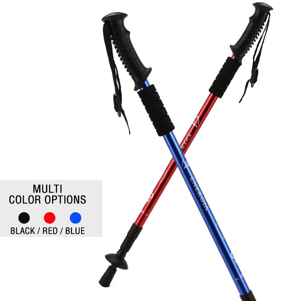 65-135cm Walking Sticks Hiking Poles Adjustable Trekking Poles Telescopic Scandinavian Anti Shock Carbon Al alloy