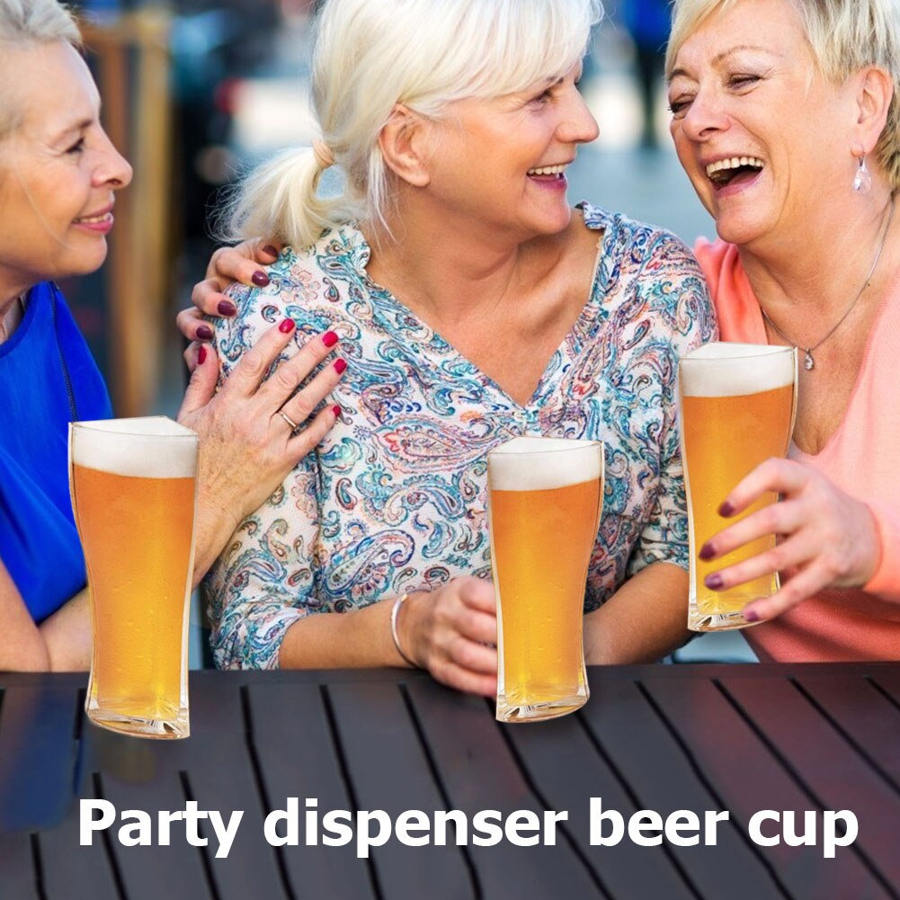 4pcs Large Capacity Thick Beer Mug Liquor Dispenser Bar Wine Divider Cup Kit Fresh Juice Cola Cocktail Whisky Glass