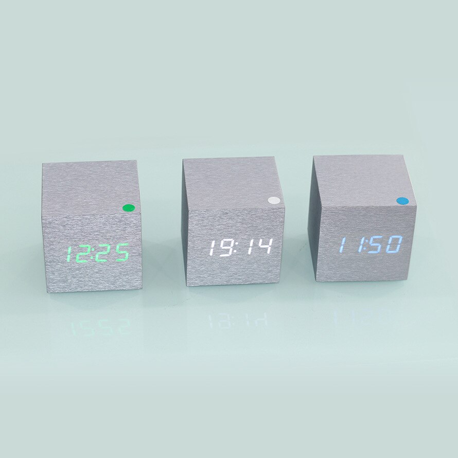 Wooden LED Electric Digital Alarm Clock Multifunctional Clock