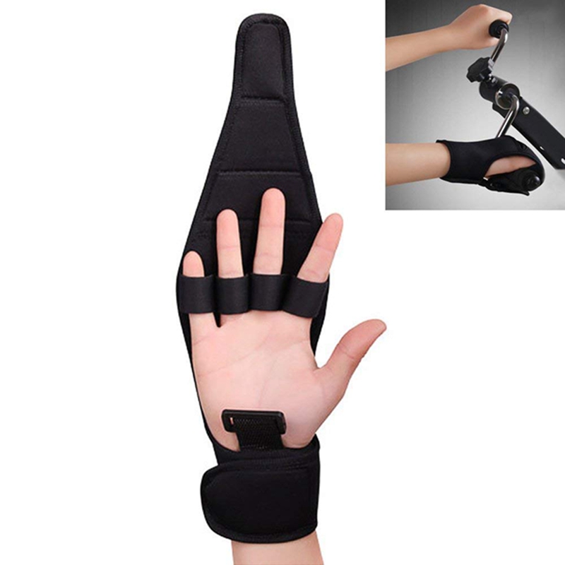 Anti-Spastik Finger Rehabilitation Hilfs Handschuhe Schiene Finger Erholung Griff Beeinträchtigung Fitness ausrügestochen Griff