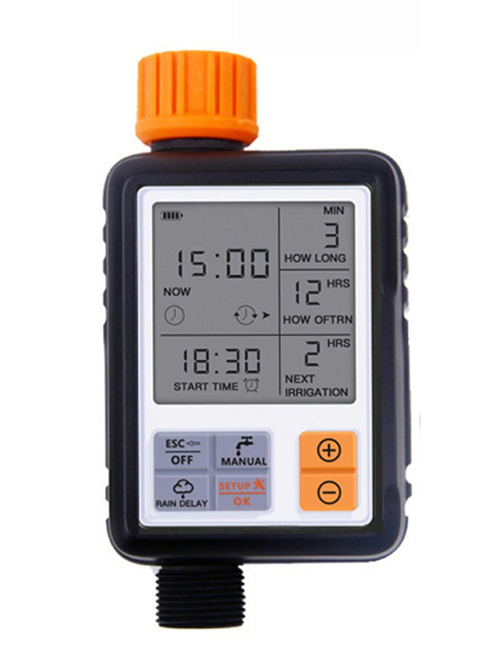 Automatic Programmable Digital Water Timer Large Screen Waterproof For Lawn Watering System Built-in Battery Irrigation Timer