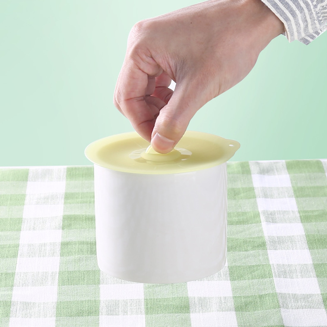 Kitchen Storage Cup Cover Silicone Cup Cover Lovely Odorless Cap Lid Leak Proof Fresh-Keeping Sealed Coffee Suction Seal Lid Cap