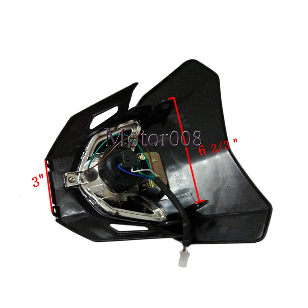 Carenado Universal para faro de motocicleta Enduro, con bombilla, para Motocross, HONDA CRF XR YAMAHA WR YZ YAMAHA YZ
