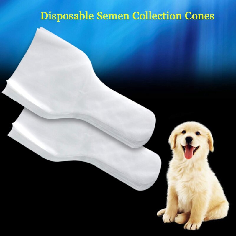 100Pcs Canine Sperma Collectie Kegels, Wegwerp Canine Kunstmatige Inseminatie Kegels Hond Sperma Collectie Zak