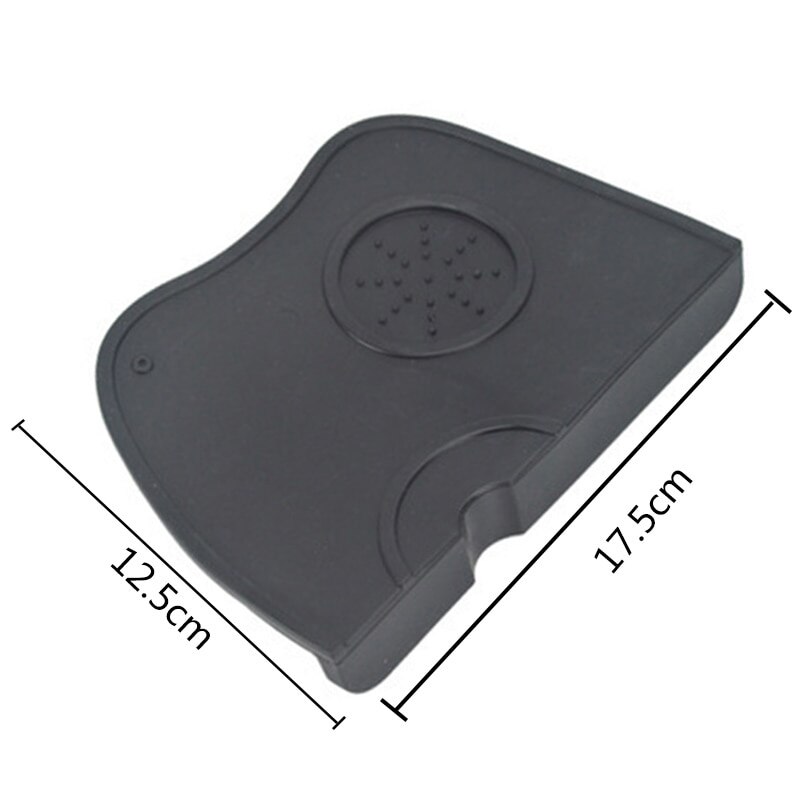 Barista Koffie Anti-Slip Mat Espresso Latte Art Pen Sabotage Aanstampen Houder Pad Coffeeware Stampers Koffie Grind Zachte Siliconen: black big