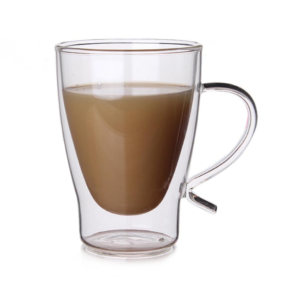 Hoge Borosilicate dubbelwandige Glazen Cup Thermische Isolatie Bloem Bakje Transparant Innovatieve hittebestendige Koffie Cup: B
