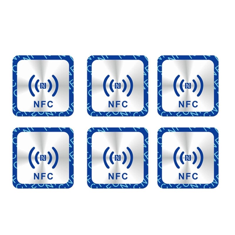 Étiquette NFC Ntag215, 504 octets, 215 étiquettes autocollantes, Badges, étiquette autocollante, 13.56mHz, pour raccourcis d&#39;automatisation ios13, 6 pièces: Type B