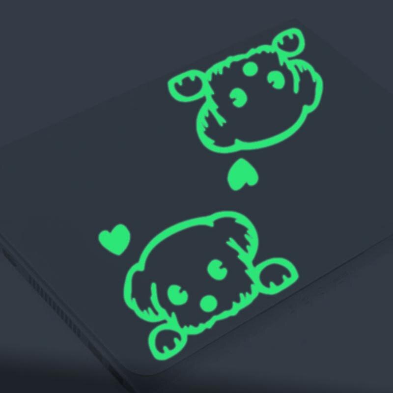 Cartoon Green Fluorescent Toilet Switch Sticker Night Light Wall Sticker Home Decoration Children's Room Sticker