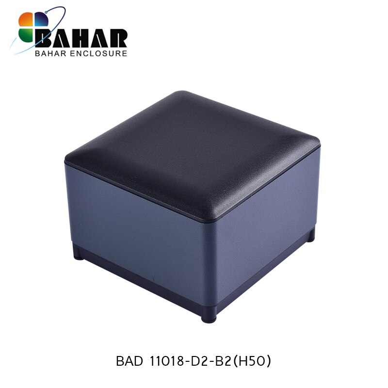 Bahar 100 x 100 x 50mm desktop aluminium etui. elektronisk udstyr instrumentkasse. metal case.diy junction box dårlig 11018-h50