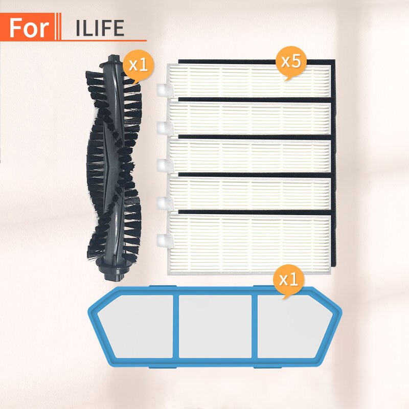 Robot Vacuum Cleaner Hepa Filter Side Brush Mop Cloth Set Spare Parts for Chuwi ilife A6 A4 A4s Accessories: 04