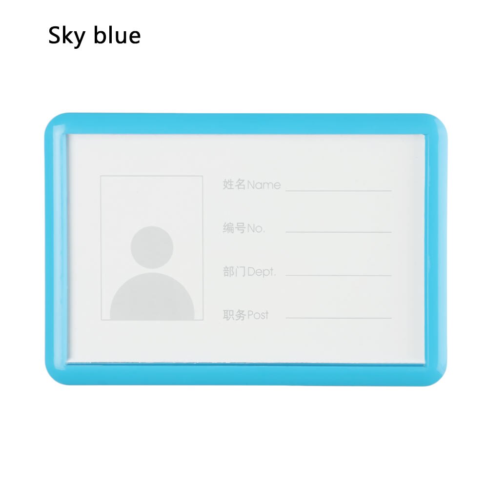 1Pcs Replaceable Nurse Doctor ID Card Holder With Clip Business Work Name Badge Case For Bank Credit Card Office Supplies: B-sky blue