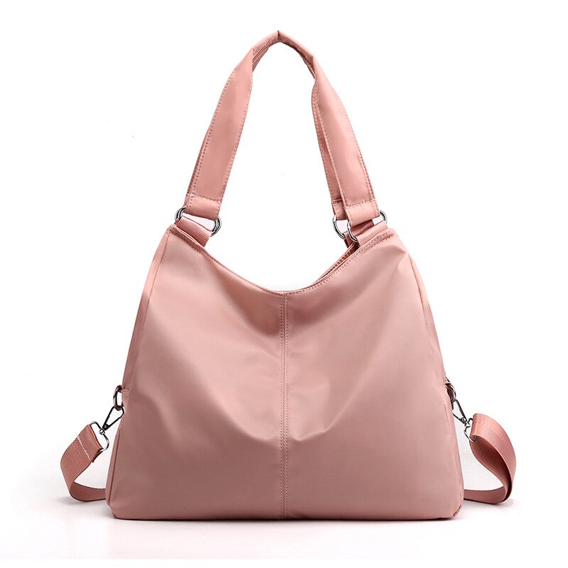 neue Casual Frauen Handtasche Wasserdichte Nylon Schulter Tasche Gute Tragen-beständig Big Tote Messenger Taschen: Rosa