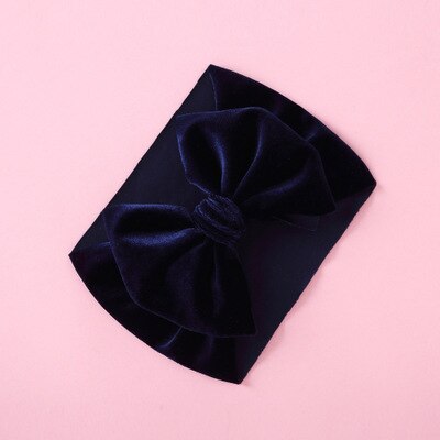 Sammet baby pannband turban stor pilbåge baby flicka pannband för nyfödd rosett hårband barn barn huvud inpackning hårtillbehör: 16