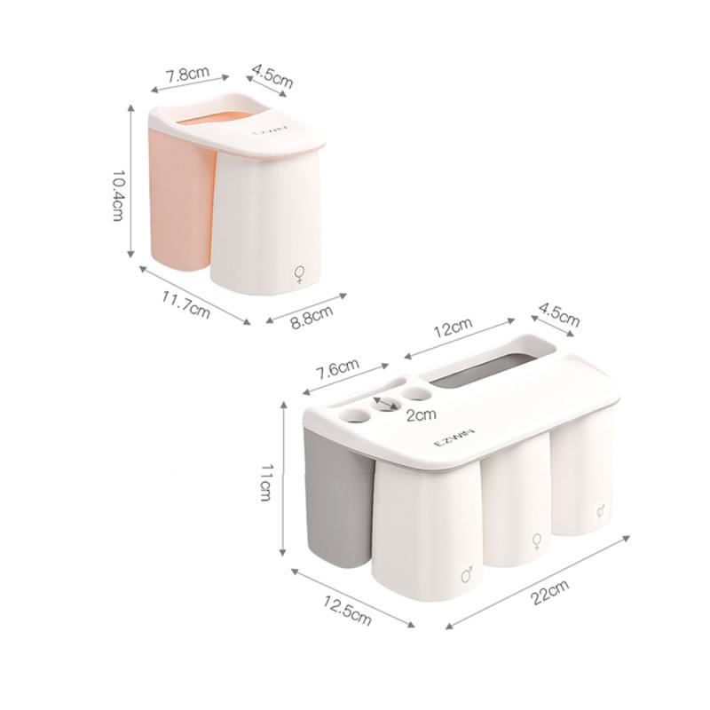Magnetic Attraction Toothbrush Holder Couple Toothpaste Shaver Shelf Cup Storage Rack Bathroom Washroom Accessories Set Wall