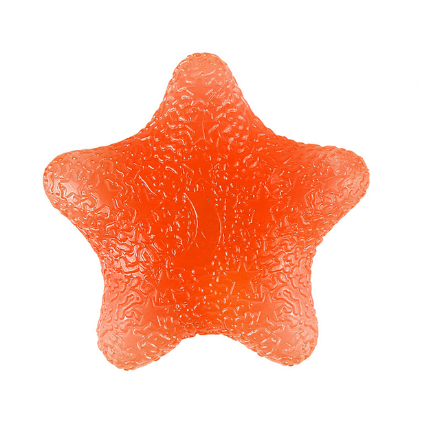 Pelota de estrés en forma de pentagrama esponjoso para adultos, juguete exprimible con forma geométrica suave, equipo de entrenamiento de dedos de descompresión: Orange