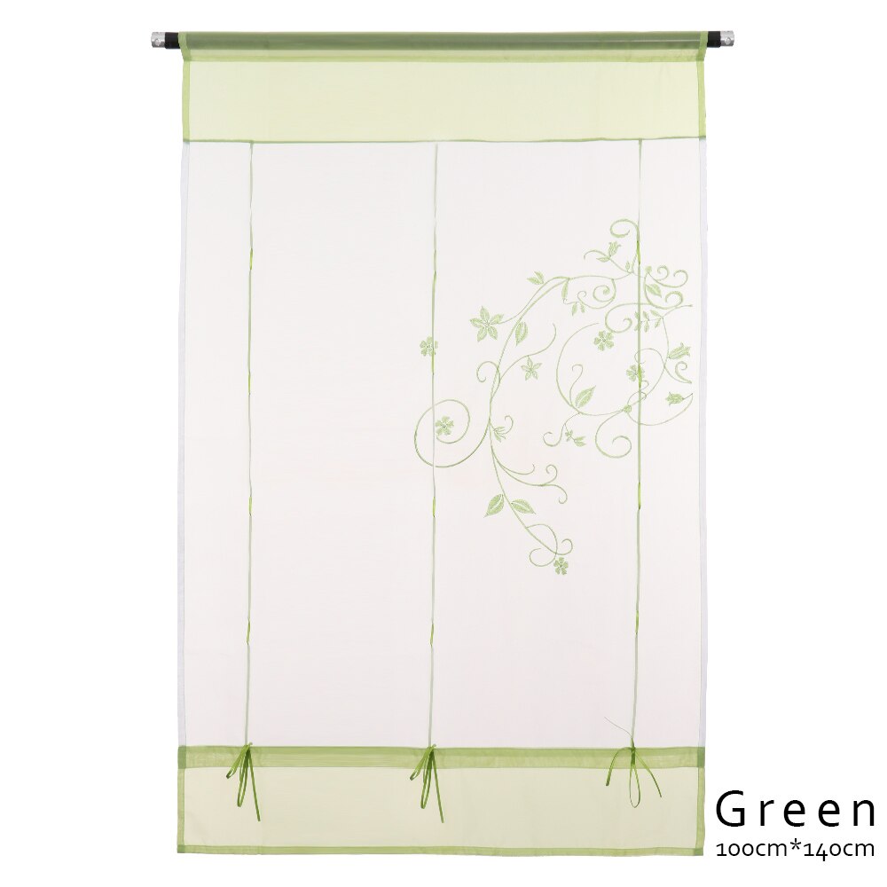 1pc romerske persienner vindue tyl voile gardin populært flot gennemsigtigt polyester gardiner broderet pastoral gardin boligindretning