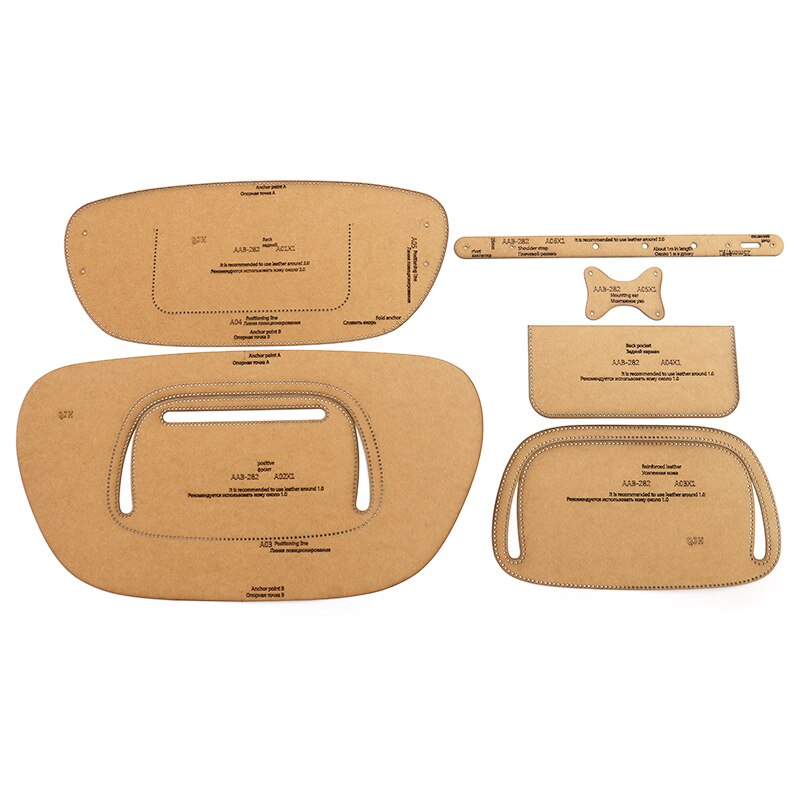 1Set DIY Kraft Paper Template Chest Bag Shoulder Bag Leather Craft Pattern DIY Stencil Sewing Pattern 38cm*17.5cm