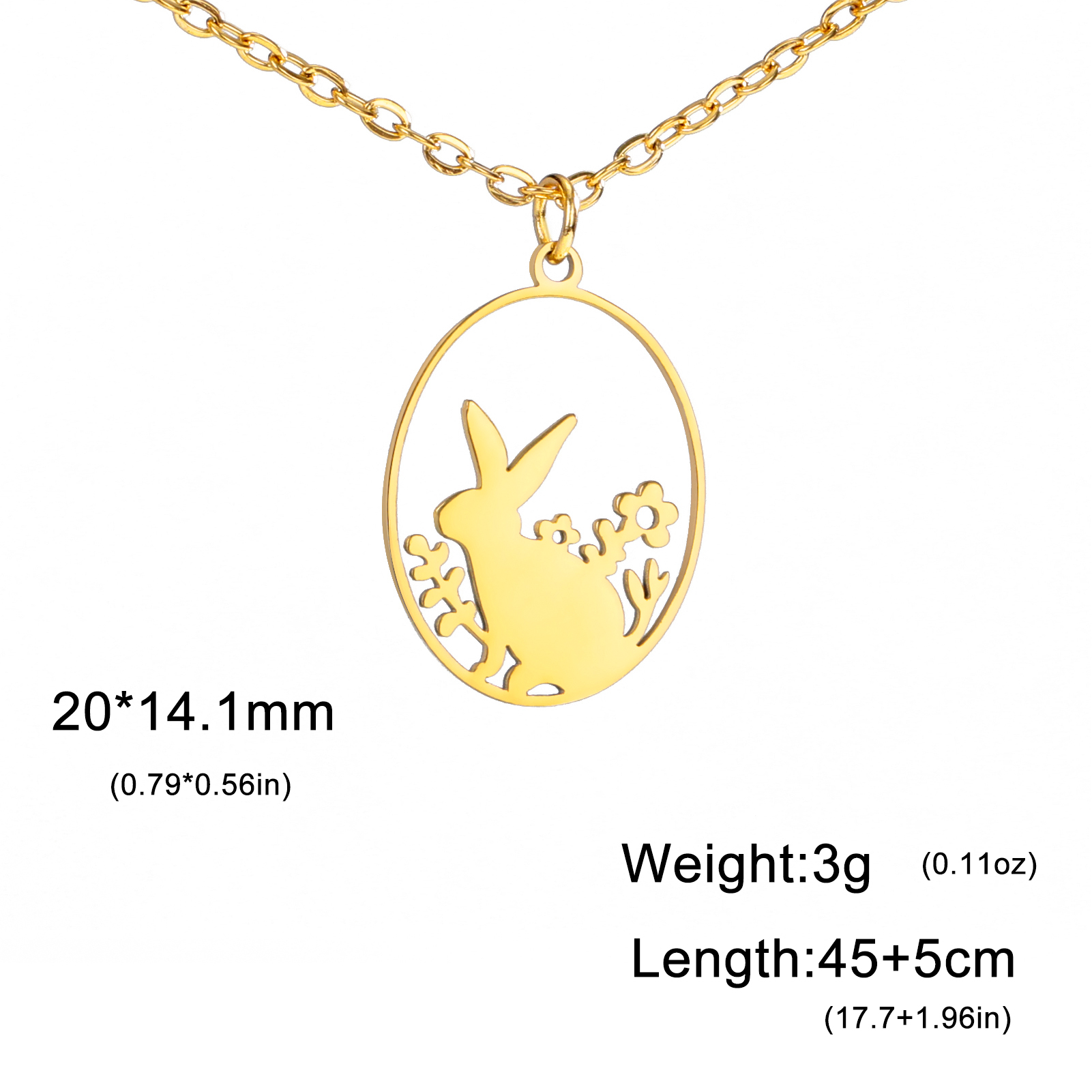 Roestvrijstalen Holle Ellips Dieren Hangers Ketting Meisjes Mode Schattige Konijn Vogels Serie Ketting Ketting Sieraden Voor Vrouwen: Antique Copper Plated