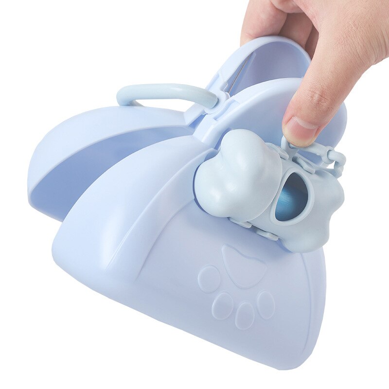 Perro bolsas Pooper para perro de Mascota de viaje plegable Pooper Scooper recoger Pet caca heces recogidas con 1 rollo de fiar * bolsas