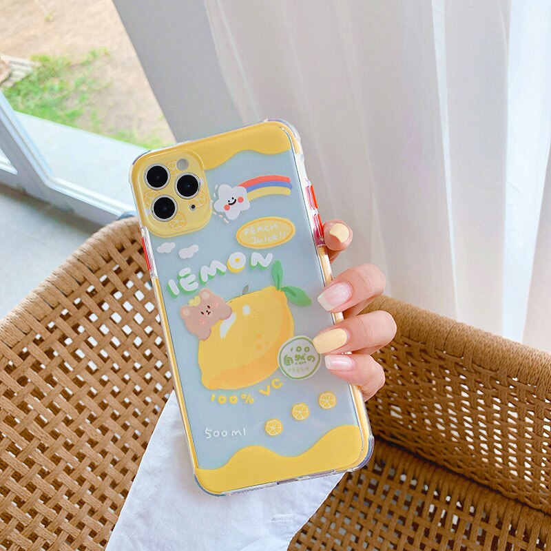 Fruit bear color edge telefon etuier til huawei  p30 p30 pro  p40 p40 pro mate 30 30 pro nova 5 6 7 blødt klart silikone bagcover: Til makker 30 / 1