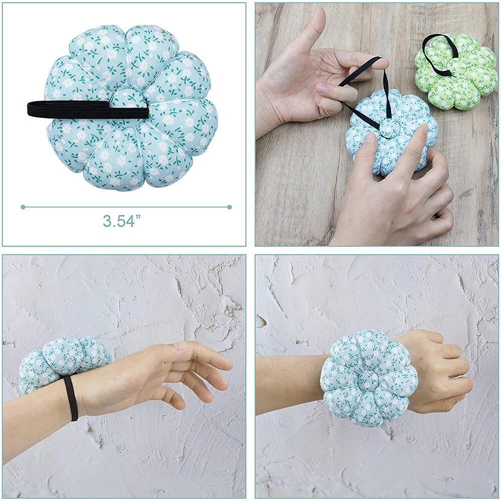1PC Tragbare Handgelenk Kürbis Nadelkissen Nadel Halfter NäHenne Nadel Kissen Hand Handwerk Für DIY Handwerk NäHenne Liefert