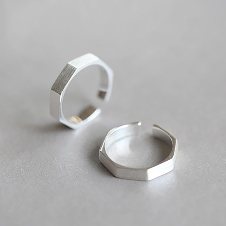 Neue Hexagon Ringe Für Frauen Große Finger Ringe Für unisex Schmuck Männer