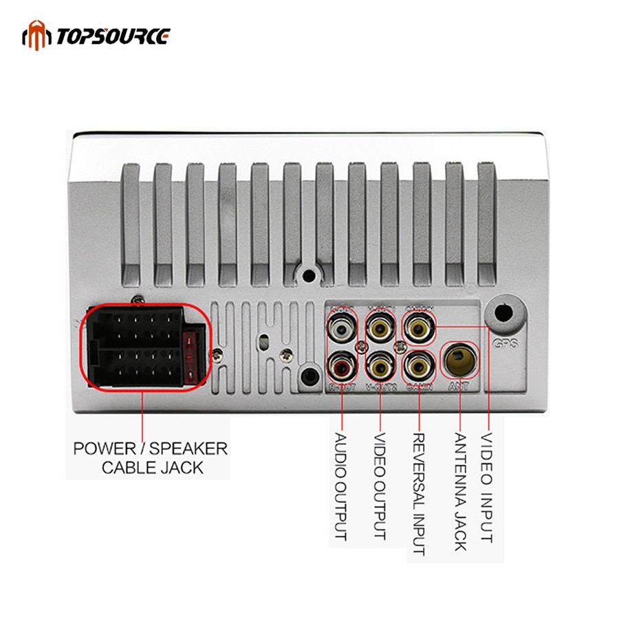 Topsource 7018b 7 tums bluetooth audio pekskärm bilradio bil audio stereo bil  mp4 mp5 spelare usb support för sd/mmc