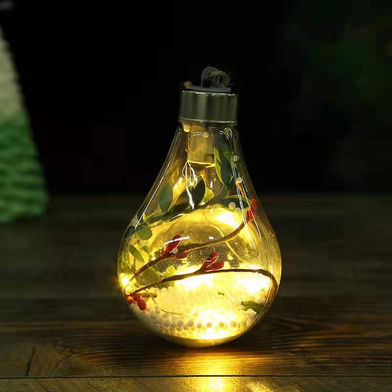 Bombillas de hadas LED con globo de hoja centelleante para cumpleaños, boda, , Acción de Gracias, día de la madre, decoración navideña, lámpara de noche: Blanco