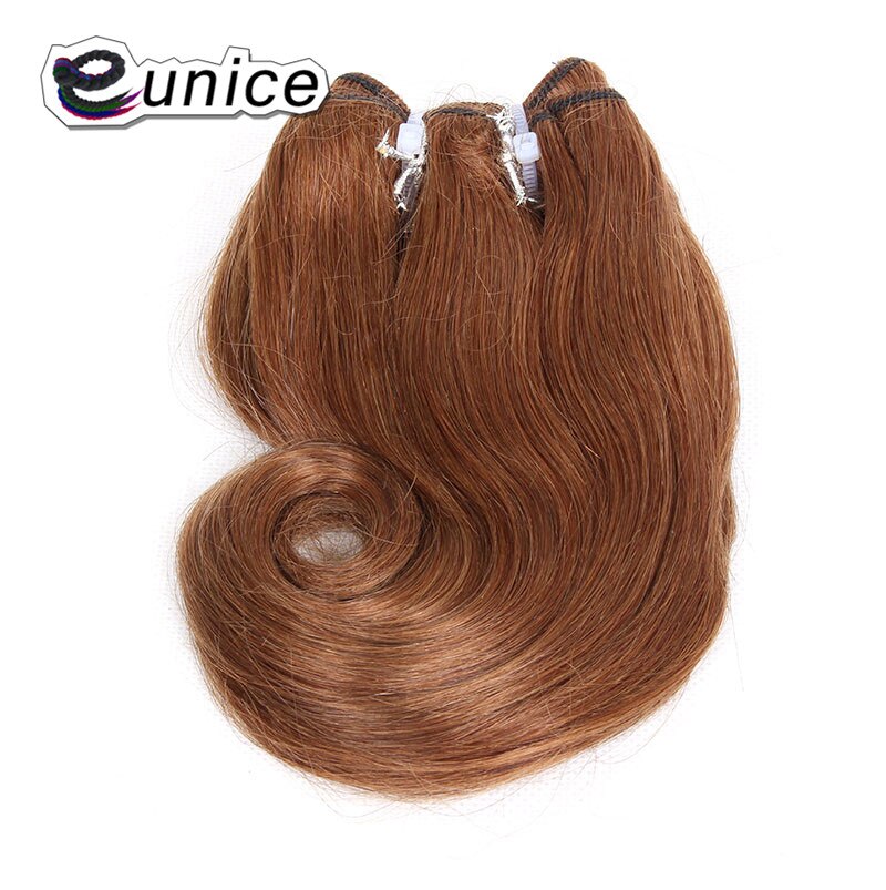 Tissage synthétique Body Wave court ombré-Eunice | Mèches de cheveux, 8 pouces 100g 12 couleurs, 4 pièces/lot: n ° 30