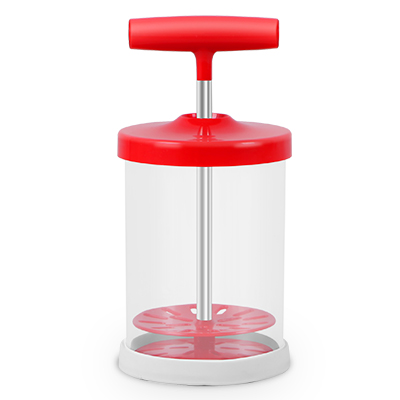 Handmatige Melkopschuimer Schuim Maker Koffie Melk Double Mesh Melk Creamer Foamer keuken accessoires gadget: Red
