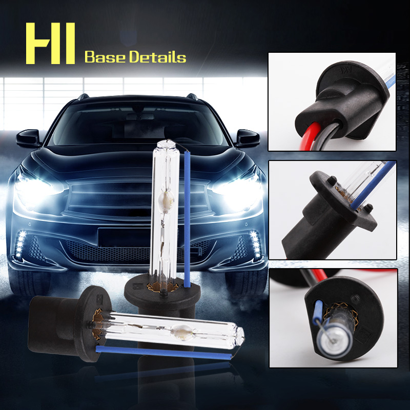 2Stck versteckt-Xenon-Lampen H7 H1 H11 H3 H8 HB4 HB5 880 881 9005 9006 Auto Scheinwerfer Birne Reine weiß Scheinwerfer Ersatz Lichter D020