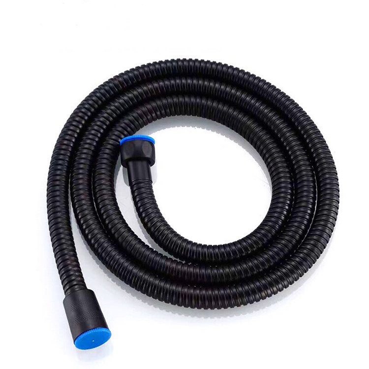 Dofaso 1.4 rustfrit stål fleksibel bruserslange eksplosionssikker slange fleksibel vvs-rør badeværelse tilbehør fittings rør: 1.5m sort slange
