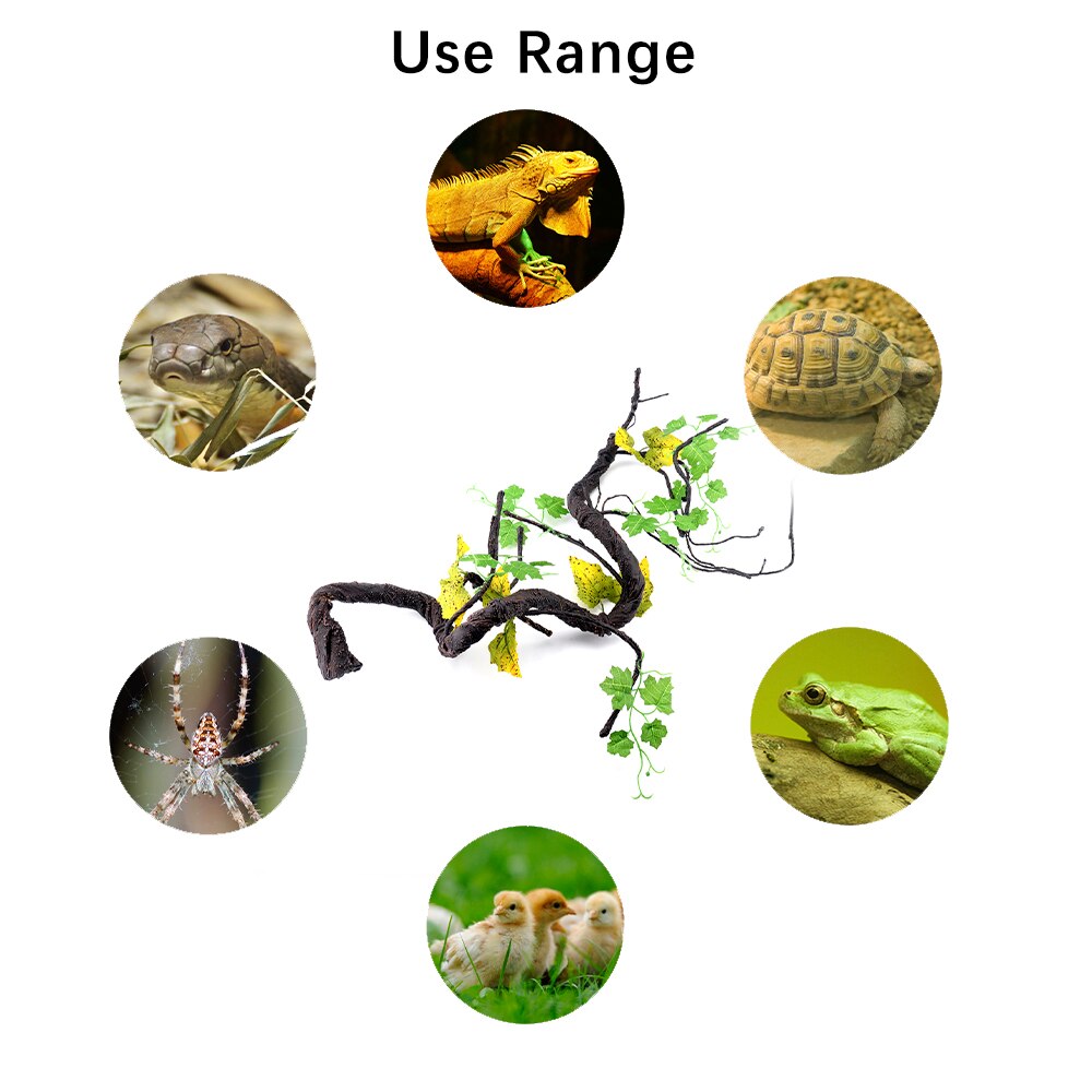 WF-2 Reptil Haustiere flexibel Klettern Lebensraum Reben für Eidechsen Frösche Schlangen Reptilien Haustier Liefert Reptilien Terrarium Dekoration