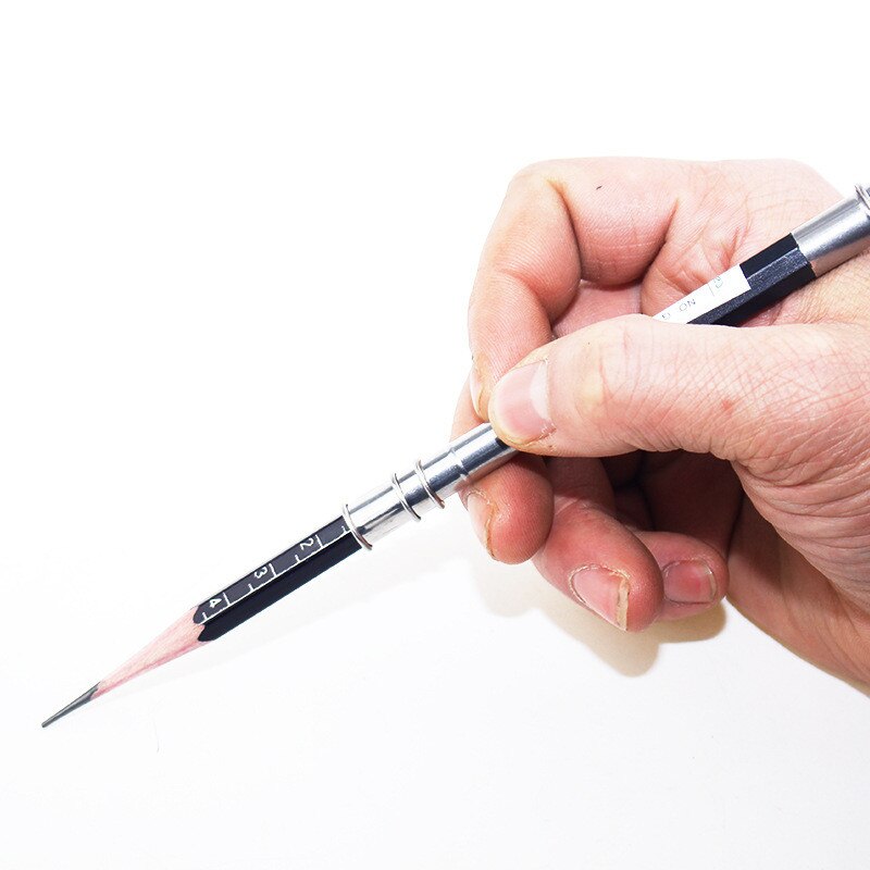 1 uds. De alargador de lápiz de doble cabeza ajustable/de una sola cabeza, herramienta de escritura de arte de pintura de bocetos para escuela y oficina, para de escritura
