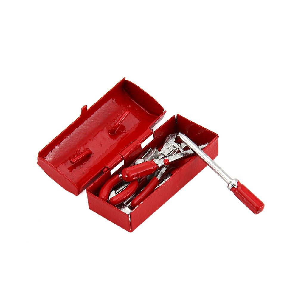 6Pcs Mini RC Decoration Tool Set Box Case Kit Accessories Part for 1/10 RC Car Crawler Axial SCX10 RC4WD D90 D110 TF2