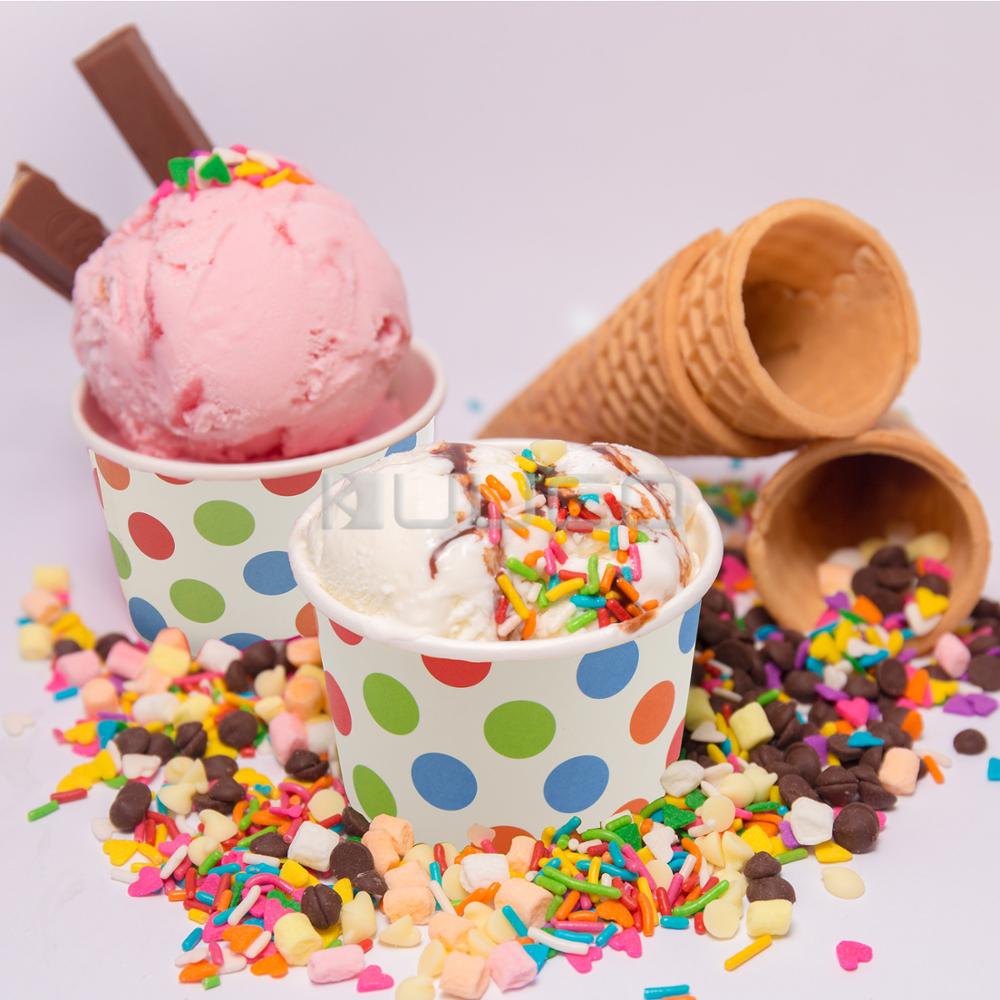 25 Stuks 8Oz 12Oz 16Oz Papier Soep Cup Dessert Ijs Taart Soep Container Voedsel Pakket Diepvriesbestendig voedsel Cup Met Deksels