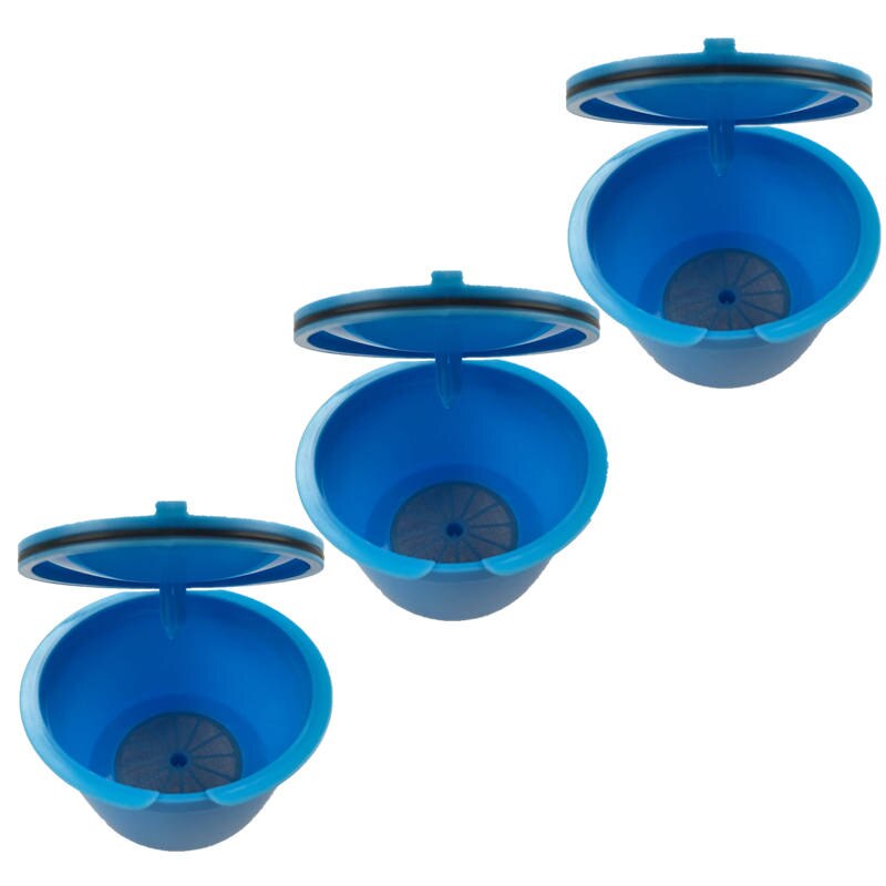 3 Stks/pak Gebruik 150 Keer Dolce Gusto Koffie Capsule Plastic Capsule Hervulbare Herbruikbare Compatibel Met Nescafe Dolce Gusto Refill: SkyBlue 3pcs