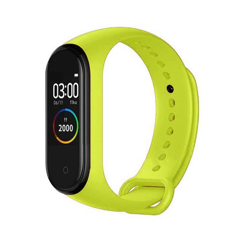 M4 Smart Bracelet Waterproof Men Sport Watch Band 4 Heart Rate Pedometer Monitor Blood Pressure Smart Wristband For XiaoMi IOS: Green