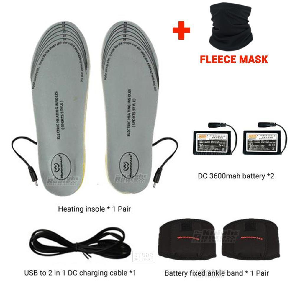 Semelles chauffantes USB pour Ski d&#39;hiver, chauffantes, chauffantes, thermiques, électriques, à piles, pour Sports de plein air: SE336L With Battery