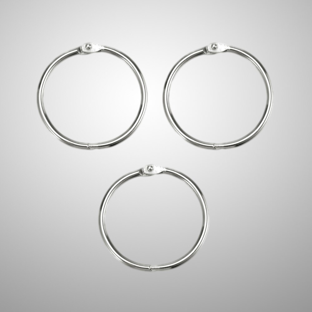50pcs Loose Leaf Binder Rings Metal Scrapbooking Book Ring Keychain Clip Holder for Photo Paper Organization(Inner Diameter:25mm