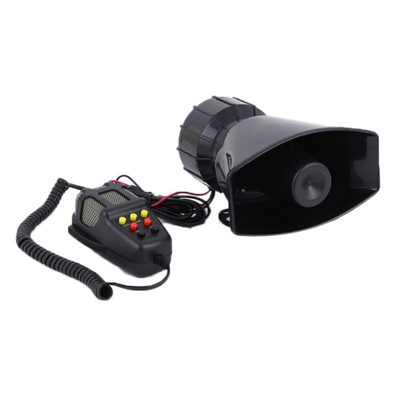Tone Sound Car Emergency Siren Car Siren Horn Mic PA Speaker System Emergency Amplifier Hooter 12V 100W