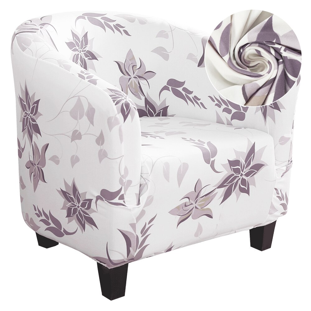 Elastisk sofa lenestol setetrekk beskytter vaskbart spandex møbler slipcover enkel å installere hjemmekaffe badekar 1 sete stoltrekk