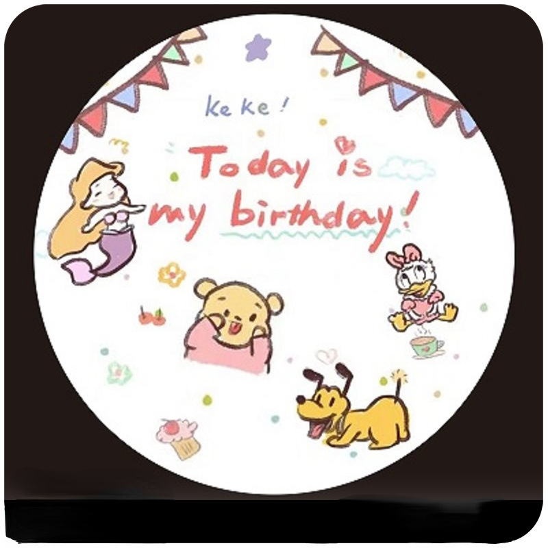INS Happy Birthday Projector Lamp Korean Party Arrangement Background Props Light Photo Atmosphere Projector Romantic: A no battery