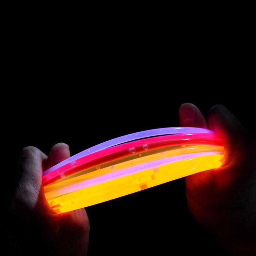 100 Stks/set Fluorescentie Light Glow Sticks Armbanden Kettingen Neon Wedding Glow Heldere Kleurrijke Glow Sticks Een Tijd Partij Speelgoed