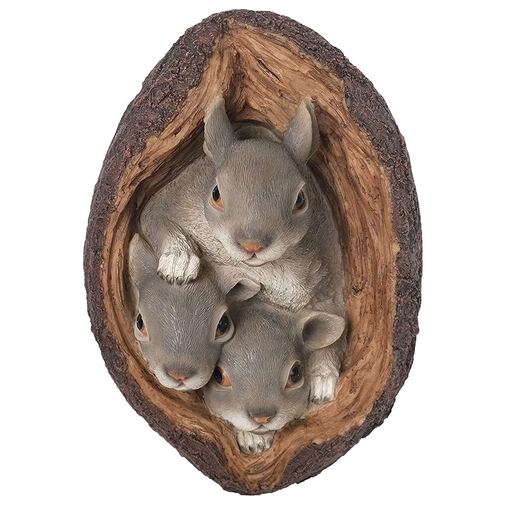 Tree Squirrel Resin Novelty Garden Ornament Tree Hugger Whimsical Tree Statue Decor Outdoor Sculptures Garden Yard Art E7