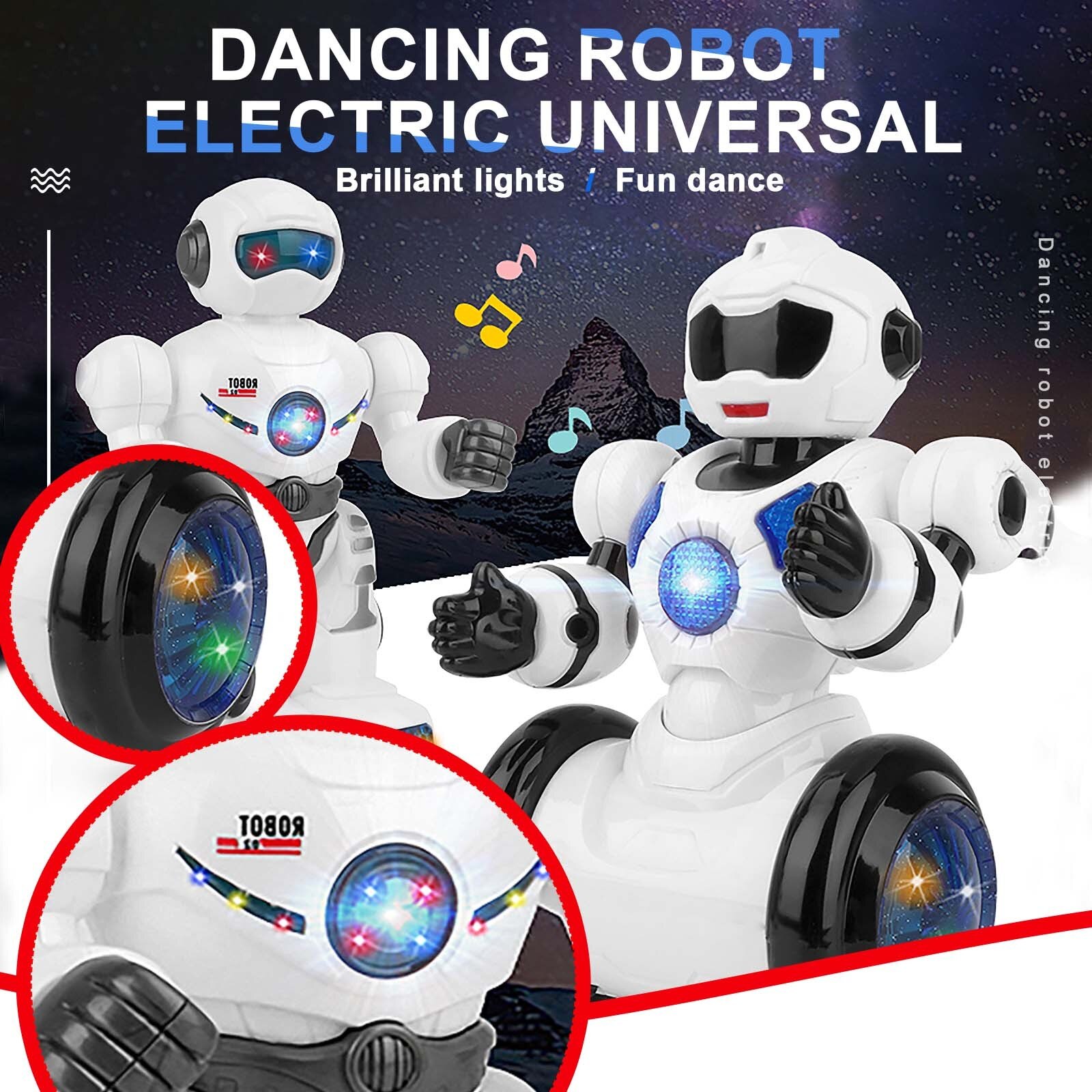 Giocattoli per bambini elettrico universale per bambini danza LED musica leggera abbagliante danza Robot giocattoli per bambini zabawki dla dzieci # L4