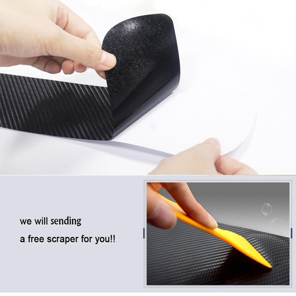 For Volvo XC90 S60 XC60 V70 S80 S40 V40 V50 XC70 V60 C30 850 C70 Door Sill Scuff Plate Carbon Fiber Vinyl Sticker Auto Part 4Pcs