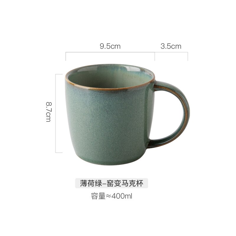 Tasse à café rétro créative, en céramique, Simple, pour le petit déjeuner, pour le lait, l'avoine, l'eau, le thé, G070: 3