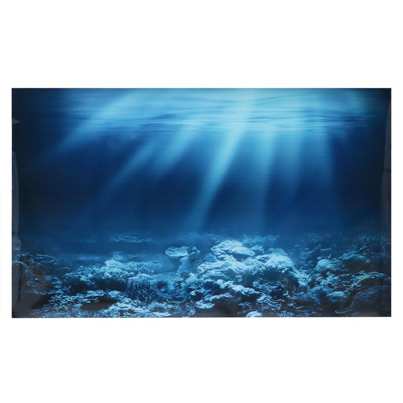 Aquarium Background Sticker Fish Tank Wallpaper Coral Reef Aquarium Poster Decal: Default Title