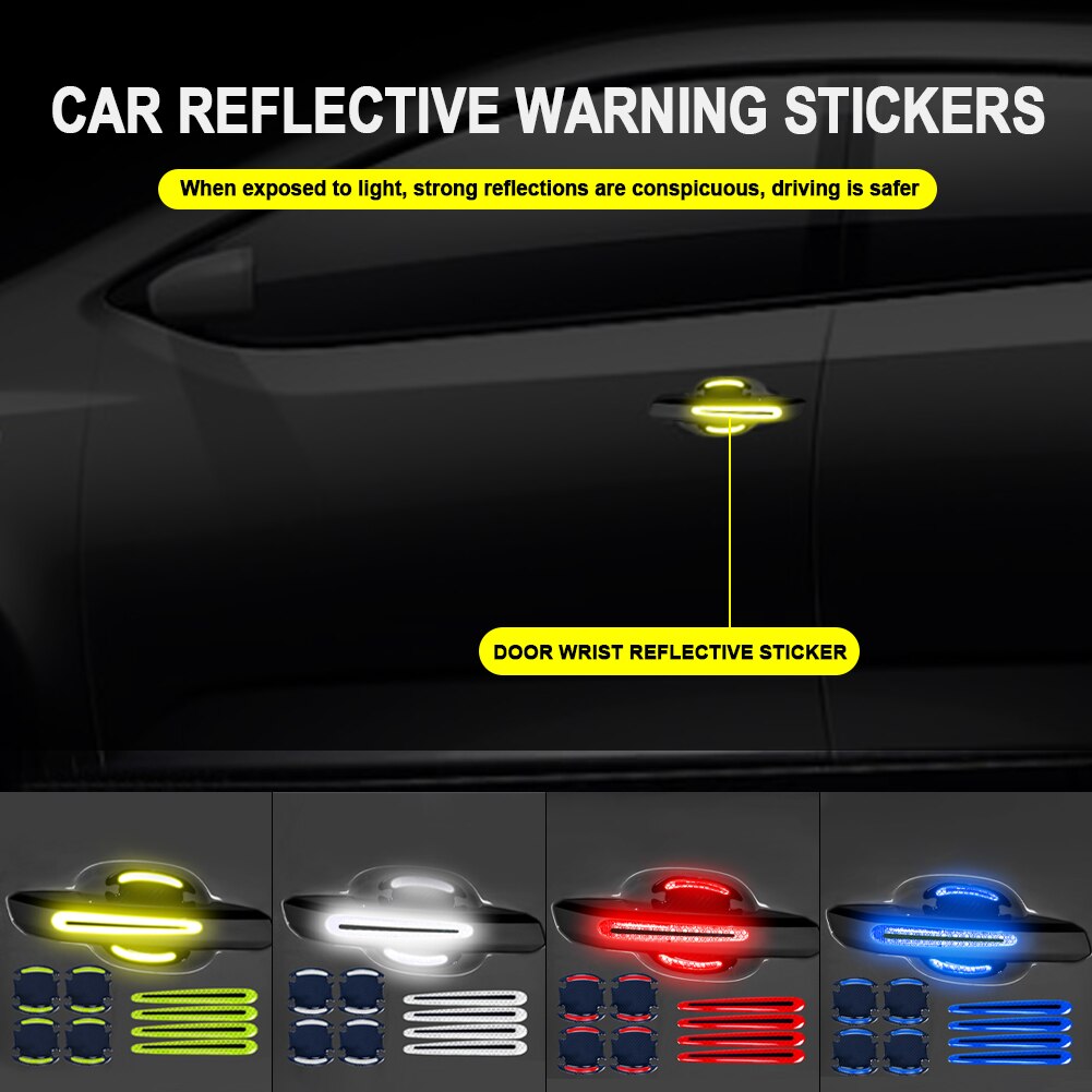 Deurklink Sticker 3D Koolstofvezel Auto Deurklink Paint Scratch Protector Sticker Auto Deurklink Scratch Cover